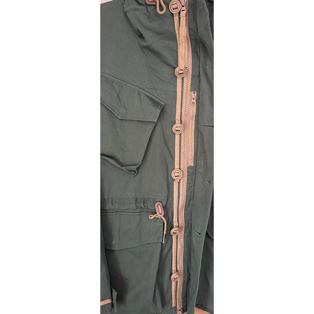 J. Crew Cotton-Nylon Survey Parka Green BE364 Mens Size L - Picture 10 of 14